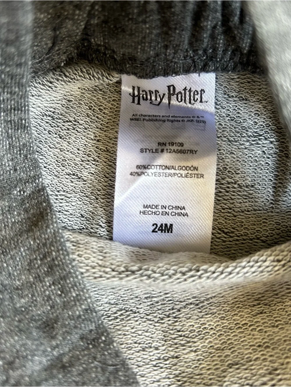 Harry Potter French Terry Short Overalls, T-Shirt, Hat Set 24m